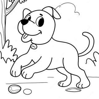 Max The Dog Playing Fetch Coloring Page 34324-27470