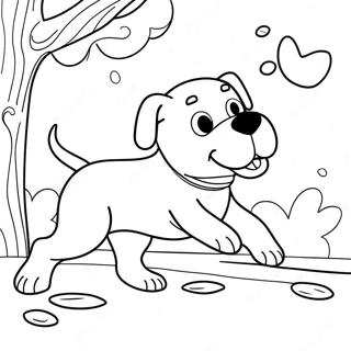 Max The Dog Playing Fetch Coloring Page 34324-27472