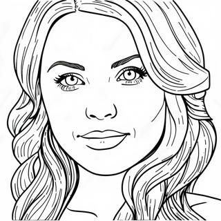 Realistic Celebrity Portrait Coloring Page 34353-27496