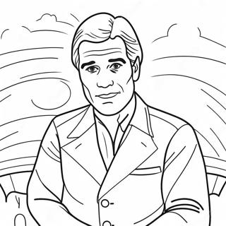 Famous Actor In A Dramatic Scene Coloring Page 34354-27497