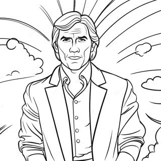 Famous Actor In A Dramatic Scene Coloring Page 34354-27498