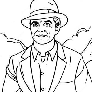 Famous Actor In A Dramatic Scene Coloring Page 34354-27500