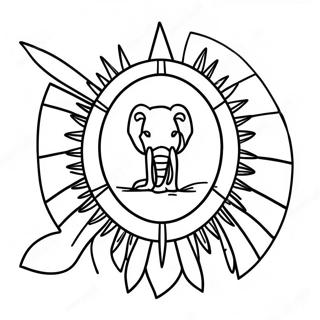 Kenya Flag Coloring Page 34363-27503