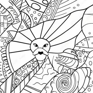 Vibrant Kenya Flag Coloring Page 34364-27511