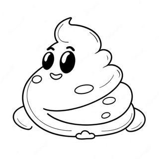 Cute Cartoon Poop Coloring Page 3437-2789