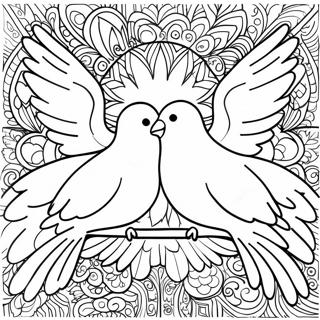 Colorful Pentecost Doves Coloring Page 34444-27574