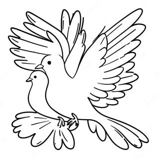 Colorful Pentecost Doves Coloring Page 34444-27576