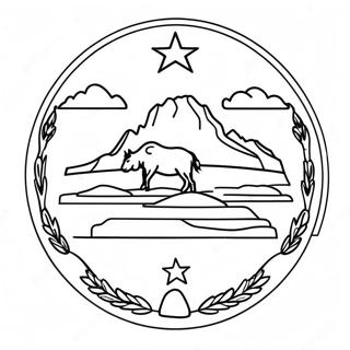 Montana State Flag Coloring Page 34463-27587