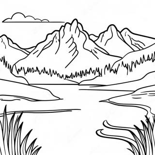 Beautiful Montana Landscape Coloring Page 34464-27584