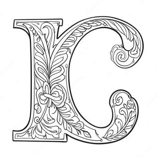 Lovely Letter L Coloring Page 3447-2799