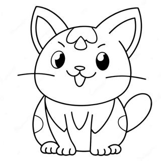 Cat Pokemon Coloring Page 34483-27676