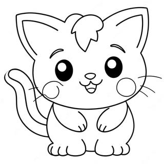 Cute Cat Pokemon Coloring Page 34484-27598