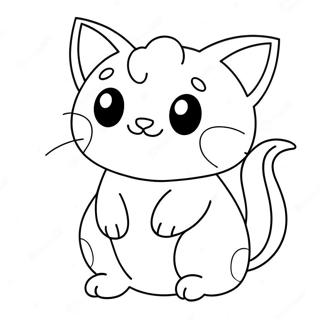 Cute Cat Pokemon Coloring Page 34484-27600