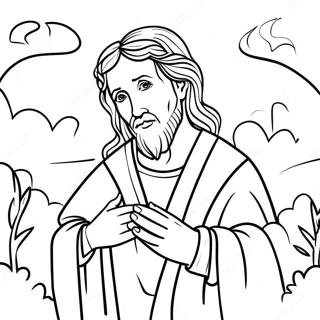 Colorful John 3 16 Inspirational Scene Coloring Page 34494-27606