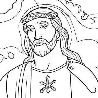 Colorful John 3 16 Inspirational Scene Coloring Page 34494-27607