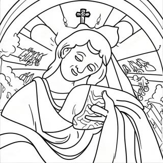 Colorful John 3 16 Inspirational Scene Coloring Page 34494-27608