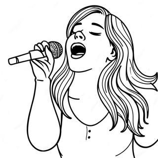 Lainey Wilson Singing On Stage Coloring Page 34514-27621