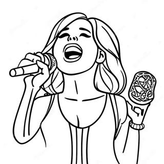 Lainey Wilson Singing On Stage Coloring Page 34514-27622