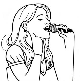 Lainey Wilson Singing On Stage Coloring Page 34514-27624