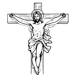 Jesus On The Cross Coloring Page 34523-27627