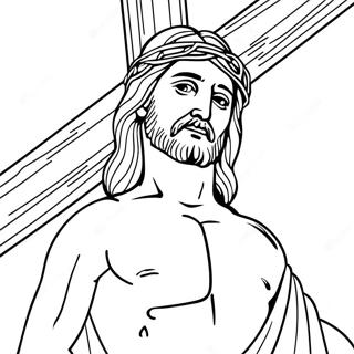 Jesus On The Cross Coloring Page 34523-27628