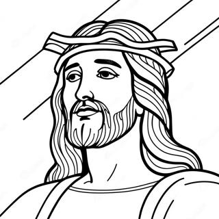 Beautiful Jesus On The Cross Coloring Page 34524-27631