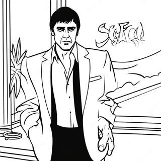 Scarface Movie Poster Coloring Page 34533-27634