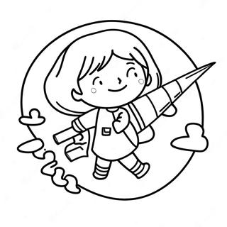 Adventurous Annie With Rocket Coloring Page 34544-27645