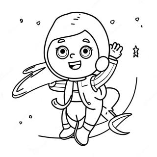 Adventurous Annie With Rocket Coloring Page 34544-27646