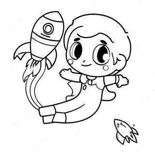 Adventurous Annie With Rocket Coloring Page 34544-27647