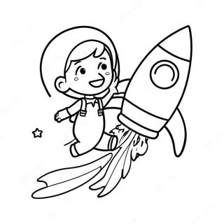 Adventurous Annie With Rocket Coloring Page 34544-27648