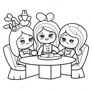 Lego Friends Characters Playing Together Coloring Page 3457-2802