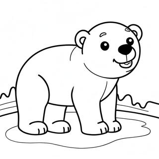 Cute Polar Bear Coloring Page 34593-27686