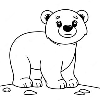 Cute Polar Bear Coloring Page 34593-27687