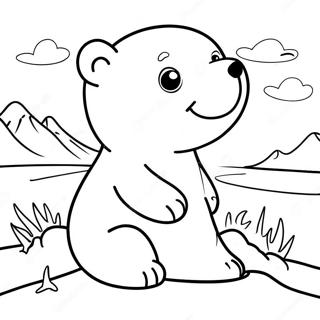 Cute Polar Bear Coloring Page 34593-27688