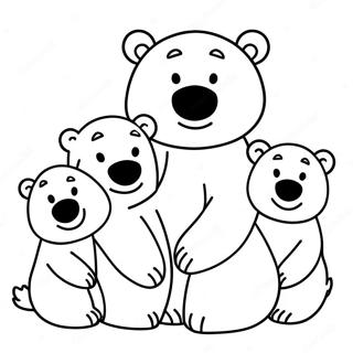 Adorable Polar Bear Family Coloring Page 34594-27689