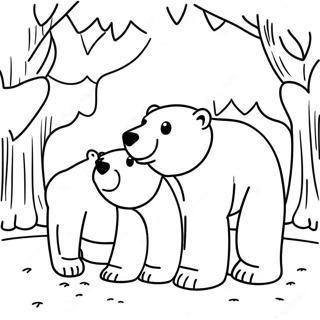 Adorable Polar Bear Family Coloring Page 34594-27692