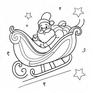 Santa's Sleigh Coloring Pages