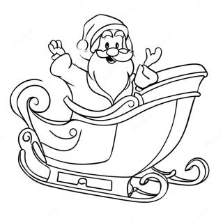 Jolly Santa In His Sleigh Coloring Page 34644-27738