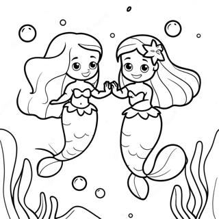 Ariel And Melody Underwater Adventure Coloring Page 34683-27761