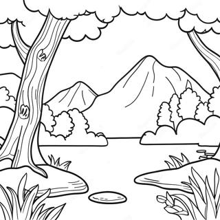 Detailed Shading Nature Scene Coloring Page 34694-27769