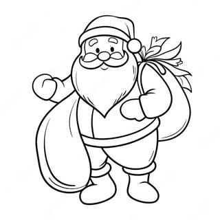 Santa Claus With A Big Sack Of Gifts Coloring Page 34704-27778