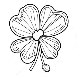 Lucky Four Leaf Clover Coloring Page 34734-27801