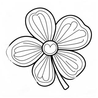 Lucky Four Leaf Clover Coloring Page 34734-27802