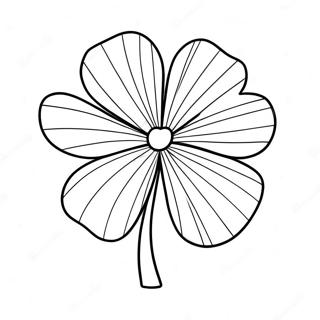 Lucky Four Leaf Clover Coloring Page 34734-27804