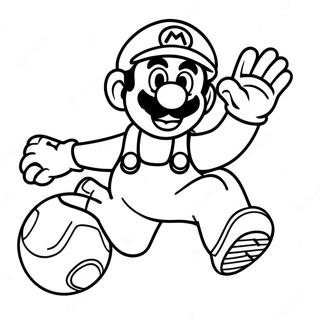 Mario Soccer Coloring Pages