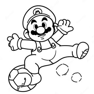 Mario Soccer Action Shot Coloring Page 34763-27820