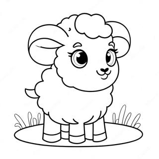 Cute Baby Sheep Coloring Page 3476-2814