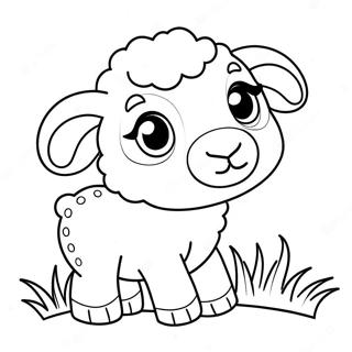 Cute Baby Sheep Coloring Page 3476-2815