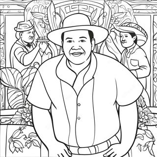 Colorful Diego Rivera Mural Coloring Page 34784-27846